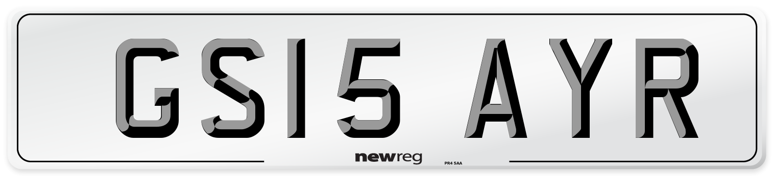 GS15 AYR Number Plate from New Reg